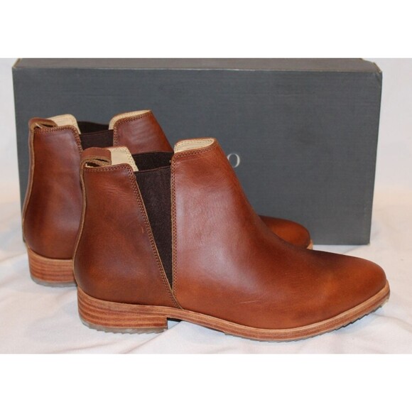 Nisolo Women's Eva Leather Everyday‎ Chelsea Boot Brandy NIB $228 - Picture 1 of 8